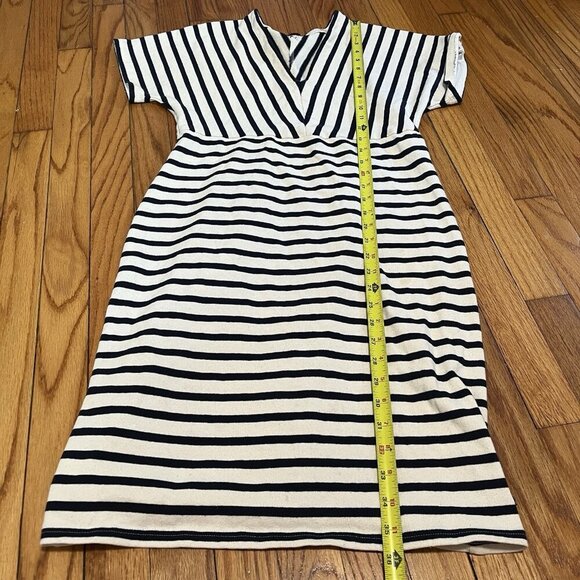 Saint James Menerbes Breton Striped Short Sleeve V-Neck Nautical Coastal Dress - Picture 14 of 14